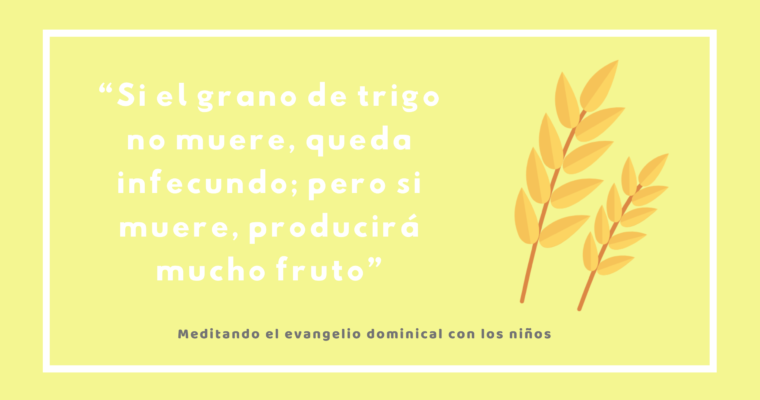 “Si el grano de trigo, sembrado en la tierra, no muere, queda infecundo; pero si muere,  producirá mucho fruto”
